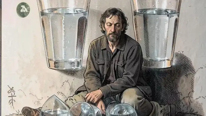 Пятерка Кубков совет карты таро — изображение классической карты Уэйта-Смита с тремя опрокинутыми и двумя целыми кубками