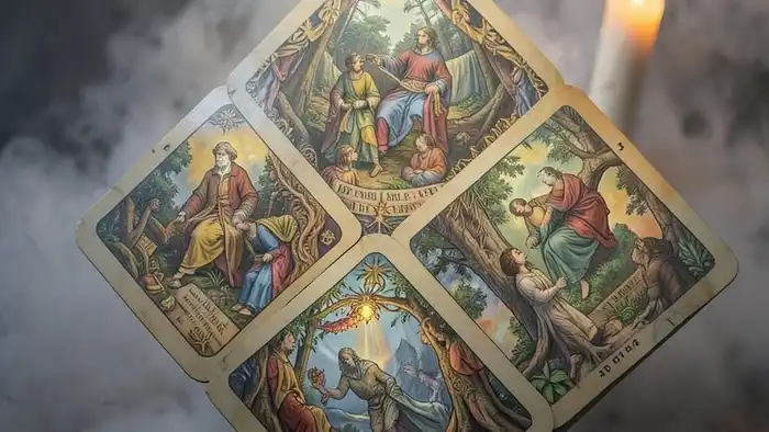 Расклад Таро гексаграмма на страсть: шесть карт, расставленные в шестиугольник, символизирующие уровни эмоционального влечения и трансформации