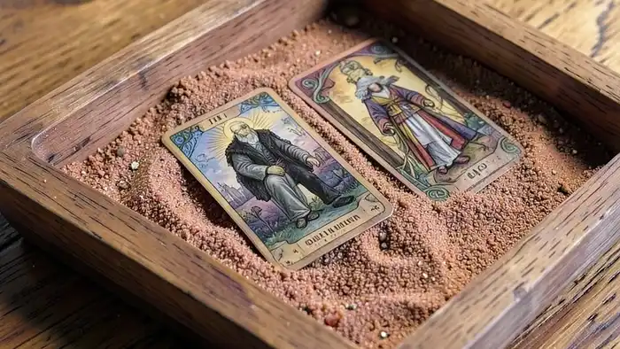 Расклад таро и песочная терапия: три карты в песке — символическое пространство для глубинного переживания