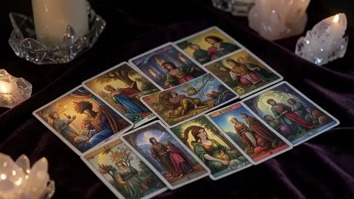 Расклад Таро "ключ" на амулет: схема из шести карт с ключом в центре