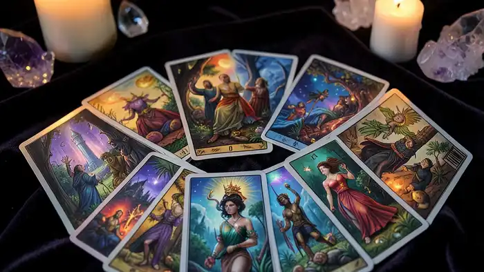 Расклад Таро "корона" на общественное мнение — девять позиций, символизирующих восприятие и проекции в социуме