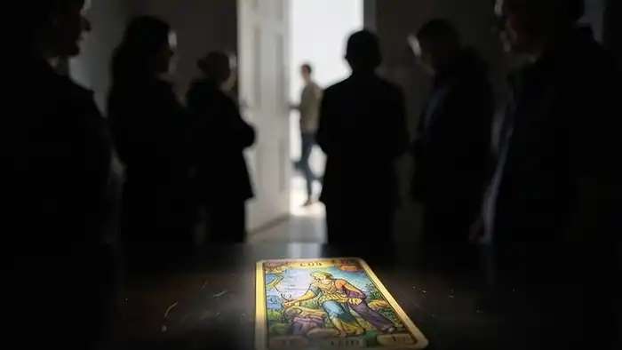 Расклад Таро "на одну карту" на новых друзей: одна карта в тишине, символизирующая внутреннее отражение