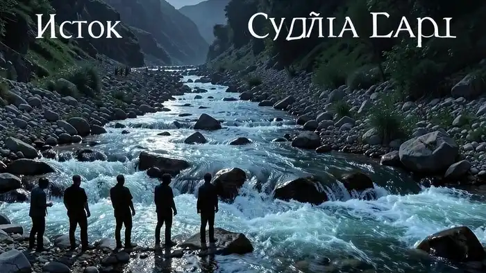 Расклад Таро "река жизни" на судебное дело — схема семи позиций с картами и символами