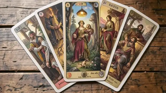 расклад Таро "веер" на адаптацию в новом месте с семью картами